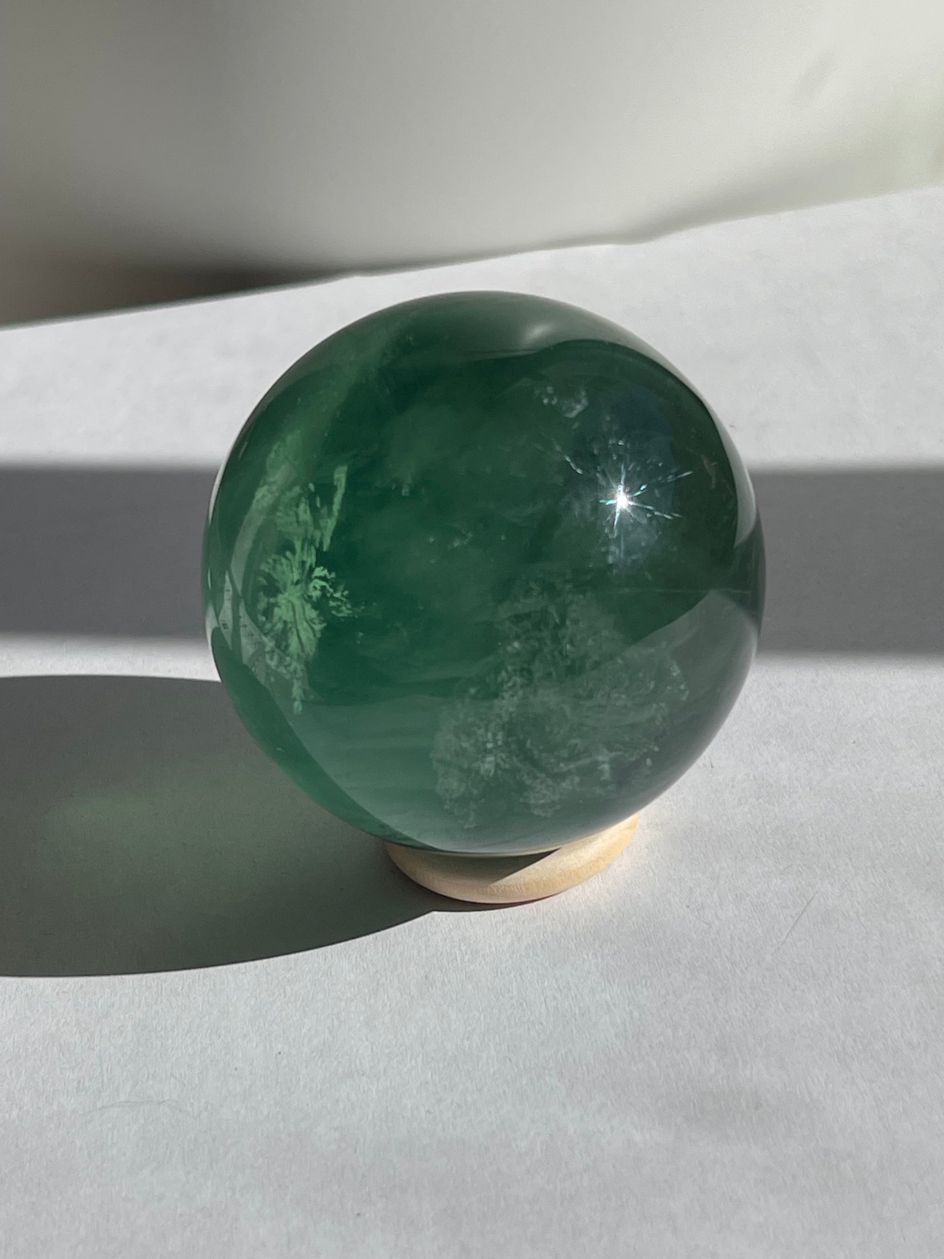 Green Fluorite Sphere