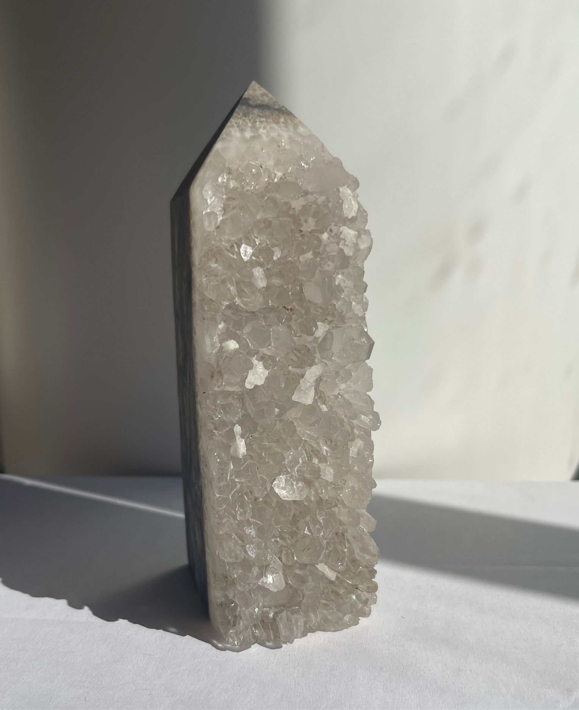 Clear Quartz Cluster Tower
