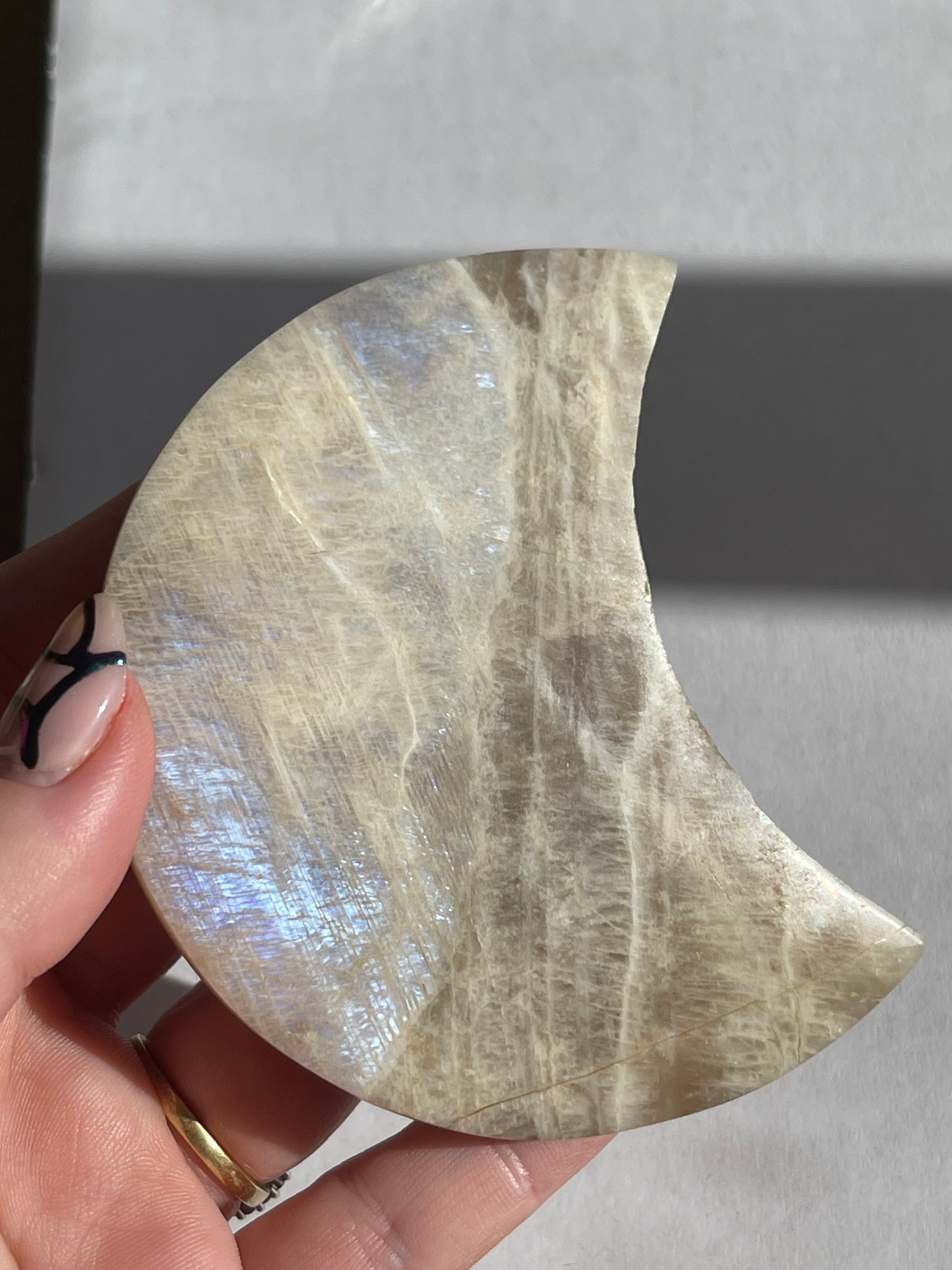 White Moonstone Moon