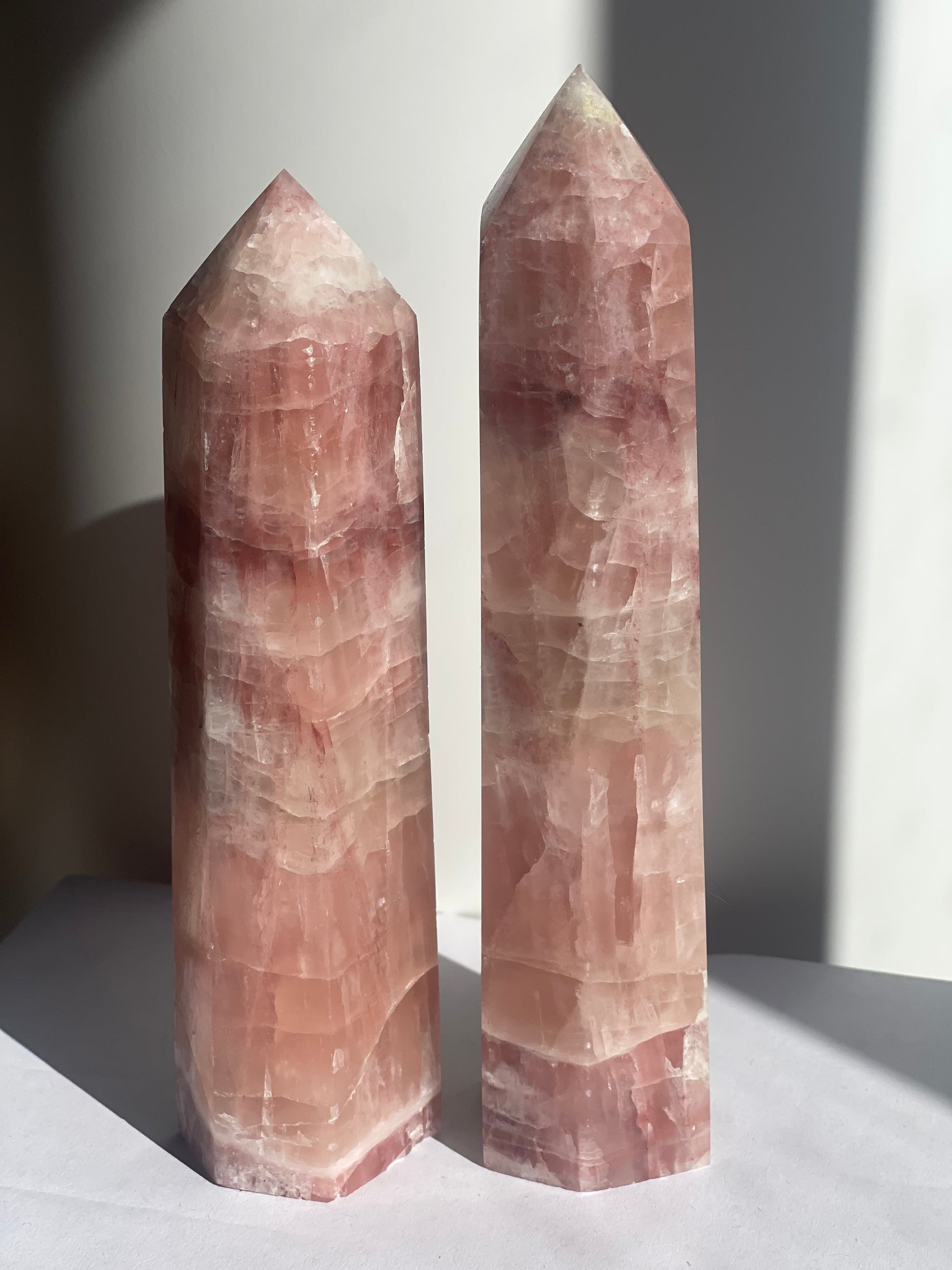 Rose Calcite Tower